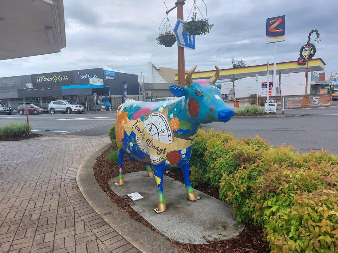 One of the many pieces of art scattered around Morrinsville 