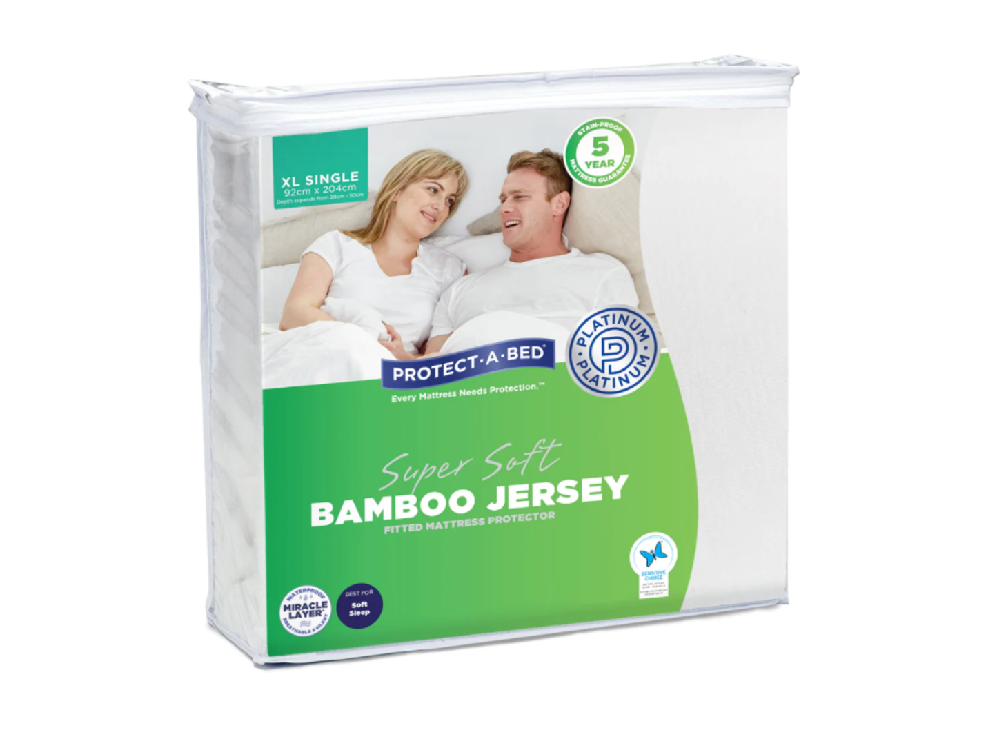 Protect-A-Bed Bundle featuring Bamboo Jersey Protectors Double
