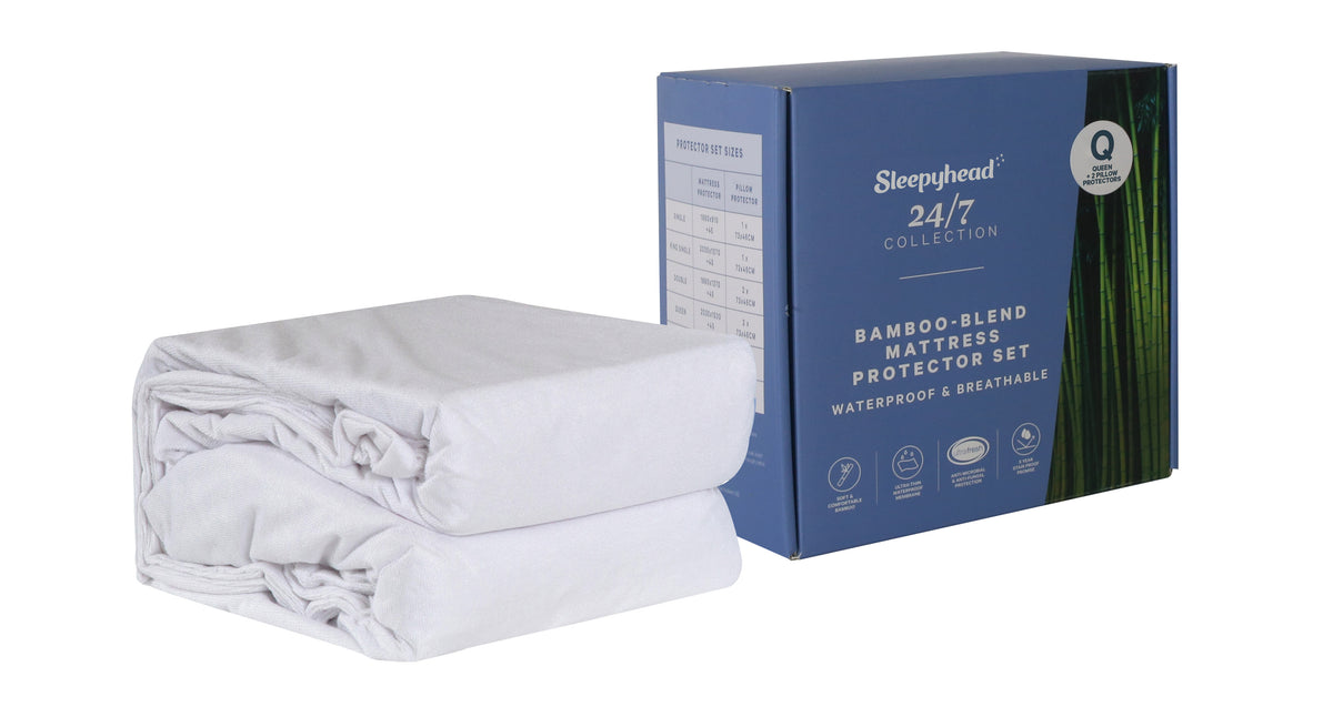 Sleepyhead 24/7 Bamboo-Blend Mattress & Pillow Protector Set